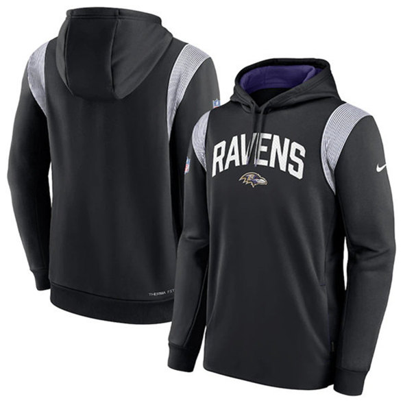 Men's Baltimore Ravens Black Sideline Stack Performance Pullover Hoodie,We sell and wholesale Men's Baltimore Ravens Black Sideline Stack Performance Pullover Hoodie on line form chian!